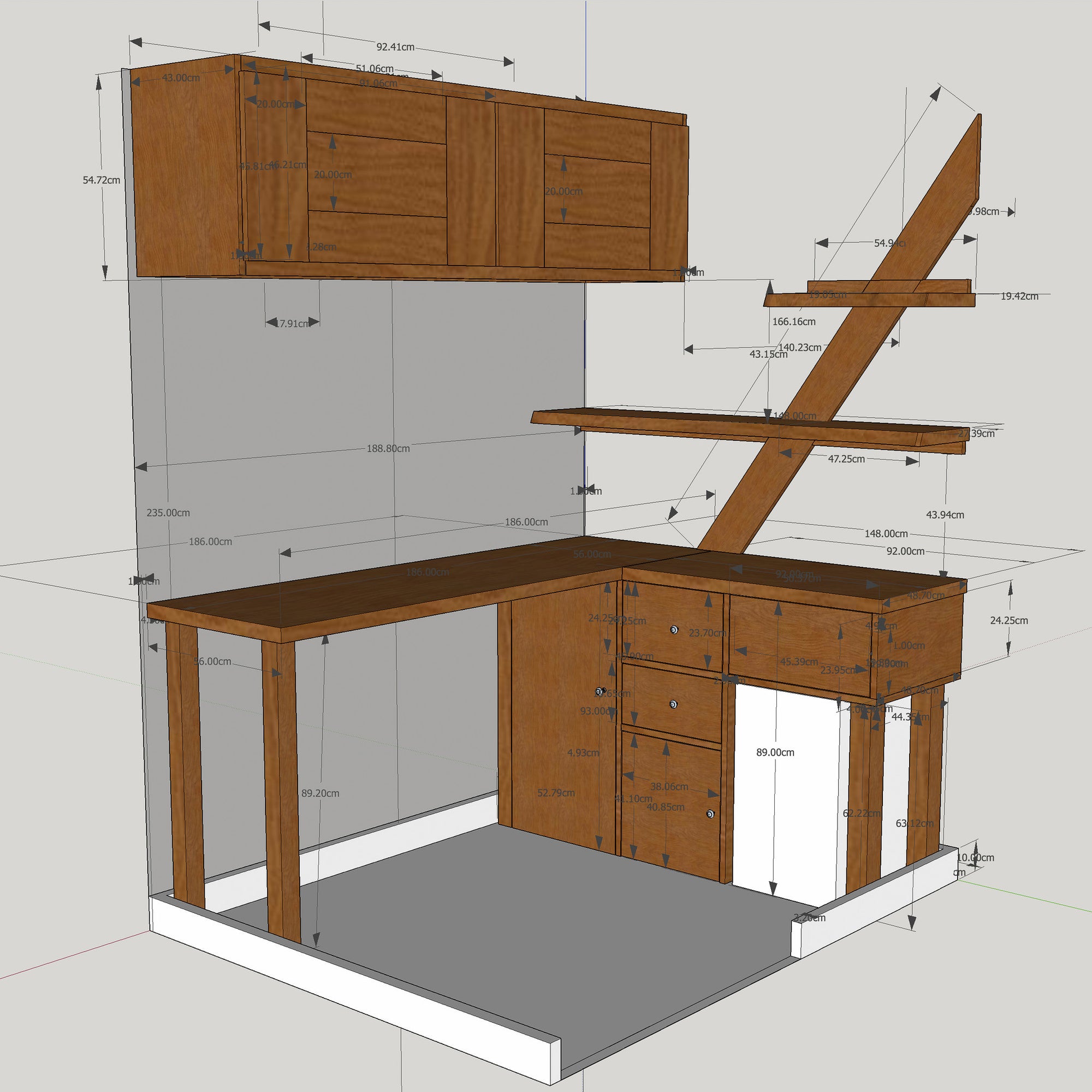 The Live Edge Closet Office (modified to your specifications)