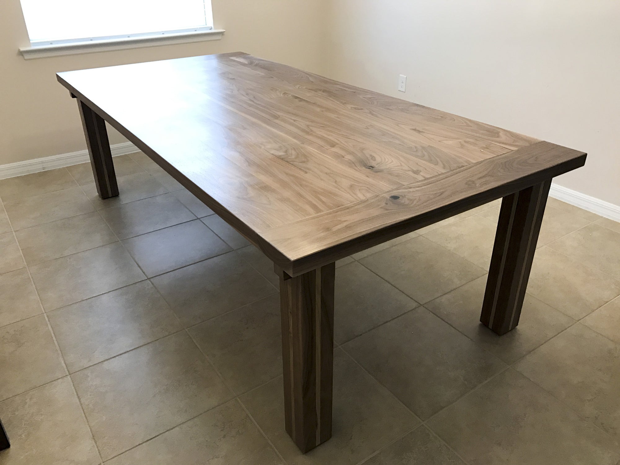 The Modern Walnut and Oak Dining Table (modified to your specifications)