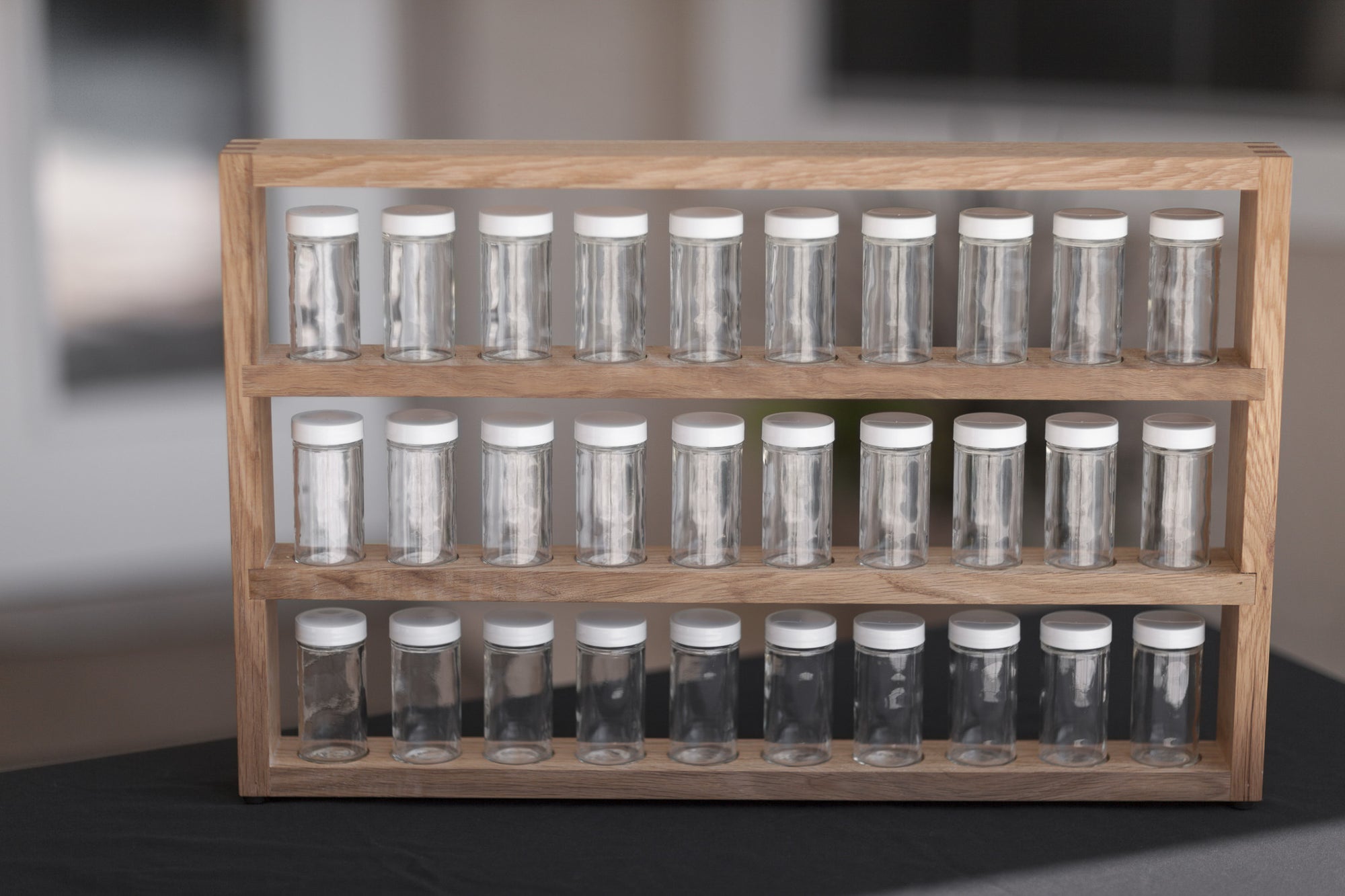 HappyHome Spice Rack with Jars, Funnel, Labels, & Pen - Wall Mount