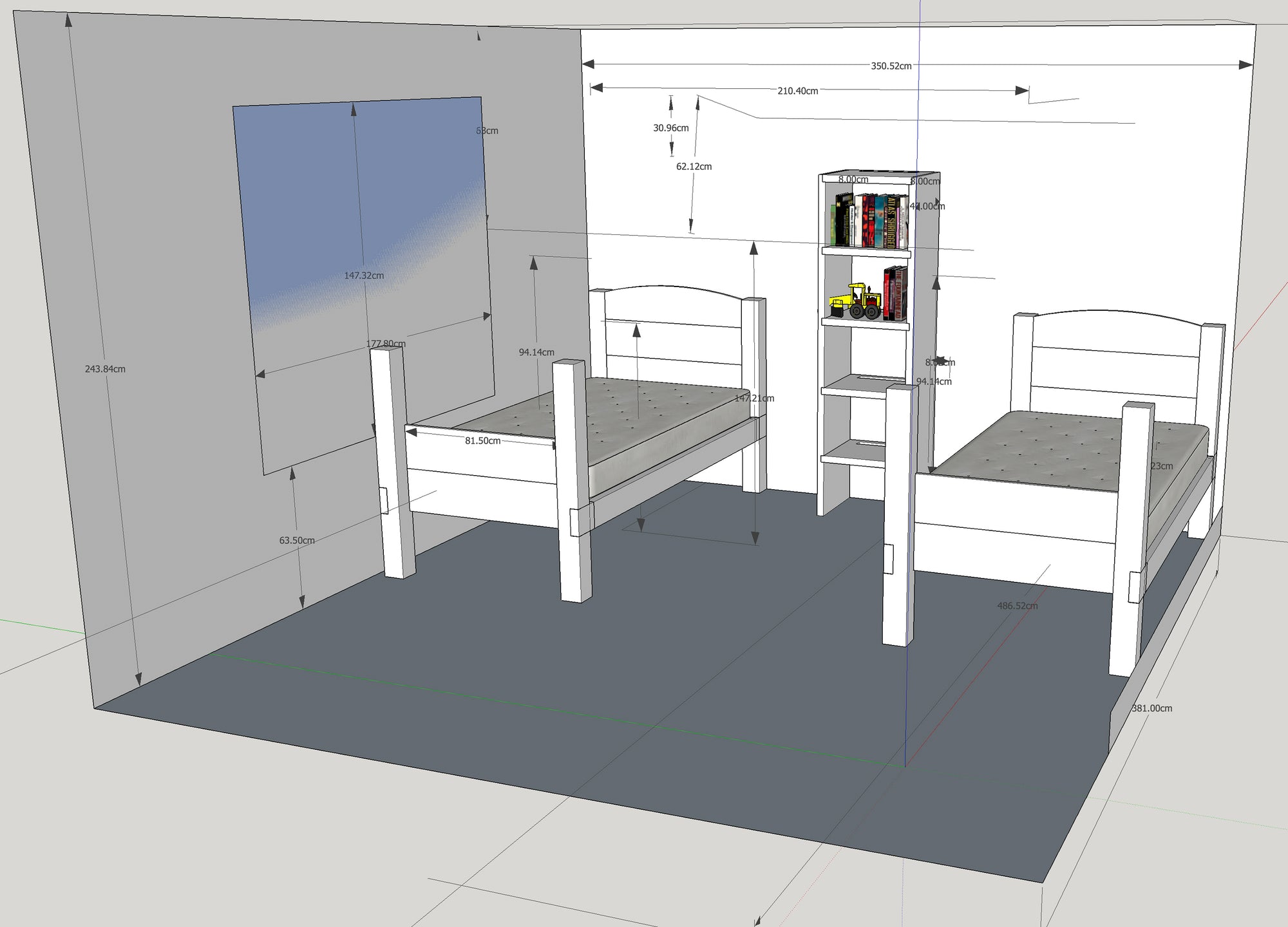 The Modular Twin Bunk Beds (modified to your specifications)